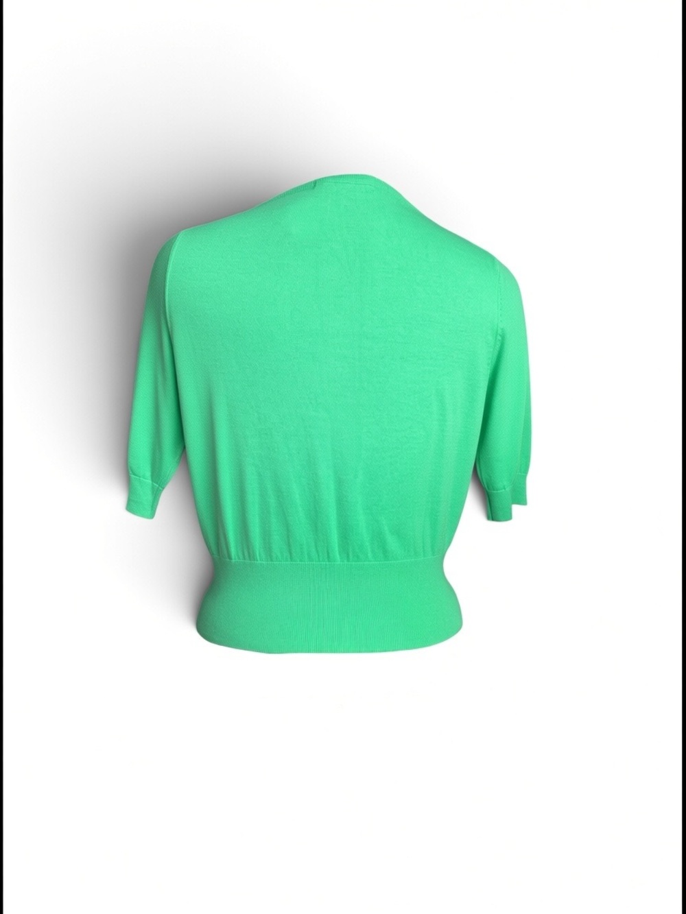 Boden Green Pearl Button Cropped Cardigan Sweater - Picture 4 of 7